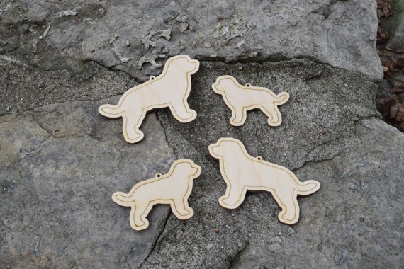 Set of Wooden Goldendoodle Dog Laser Cut Shapes for DIY Crafts wood blank, sign making, ornament - Free Shipping