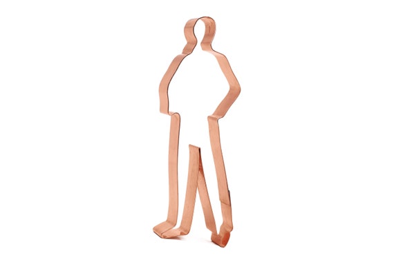 Standing Man Groom ~ Copper Cookie Cutter - Handcrafted by The Fussy Pup