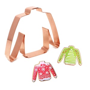 No. 5 Christmas Ugly Sweater Cookie Cutter, 4.5x3.5 inches