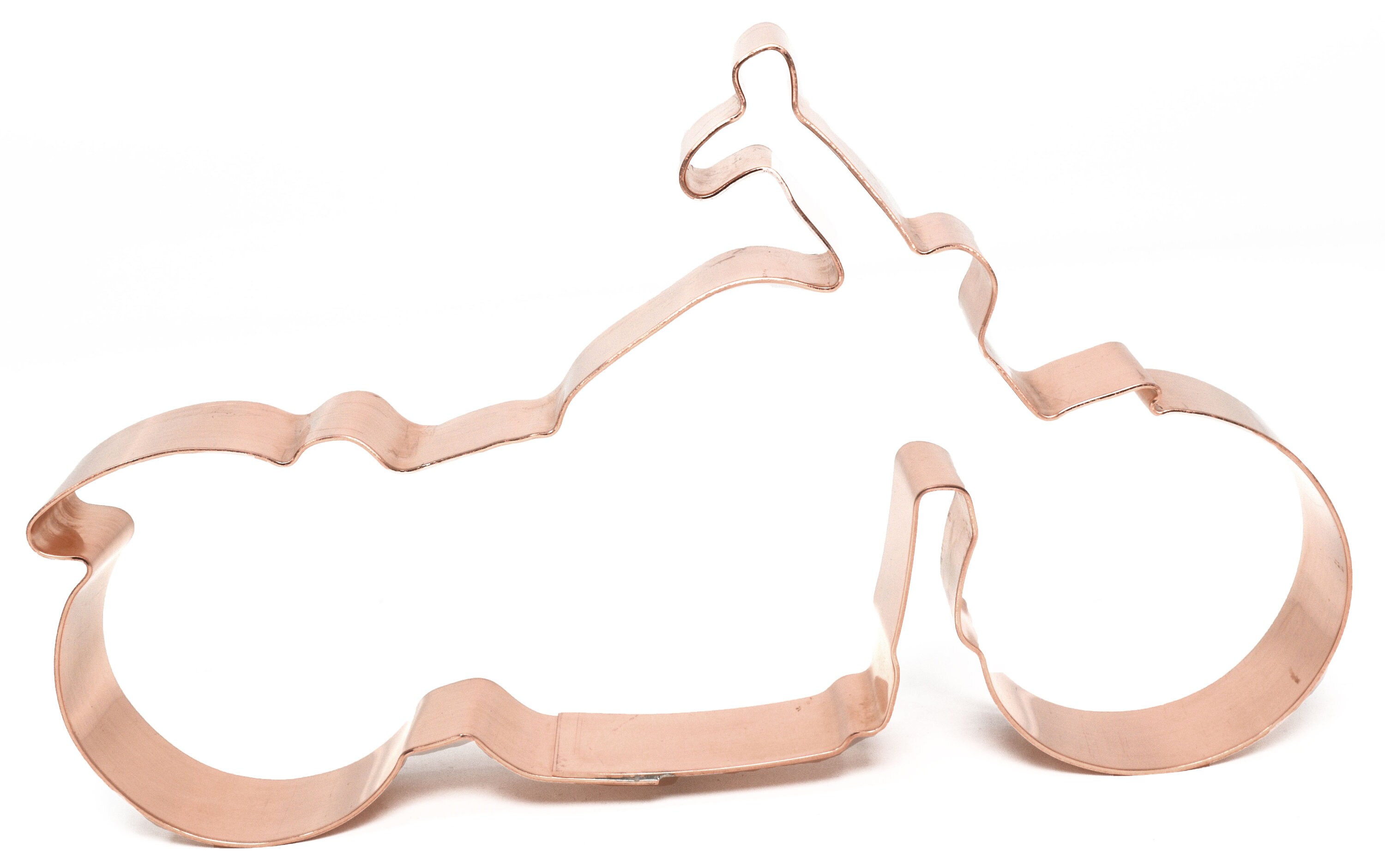 Motorcycle Copper Cookie Cutter Handcrafted by The Fussy Pup
