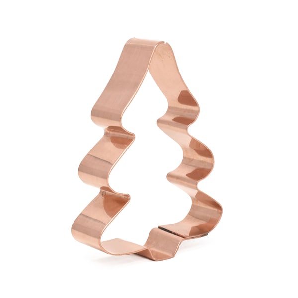 Tiny Simple Christmas Tree Copper Cookie Cutter - Handcrafted by The Fussy Pup