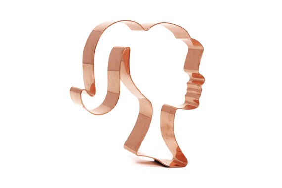 Pigtailed Girl Silhouette  ~ Copper Cookie Cutter ~ Handcrafted by The Fussy Pup