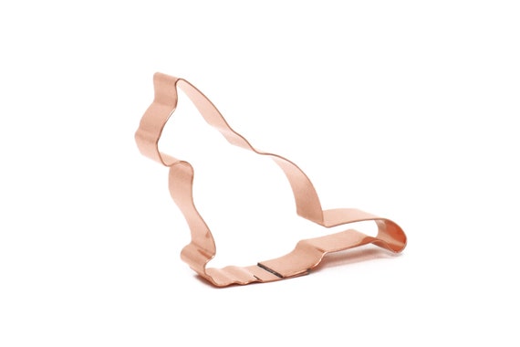 Small Sitting Cat ~ Copper Cookie Cutter - Handcrafted by The Fussy Pup