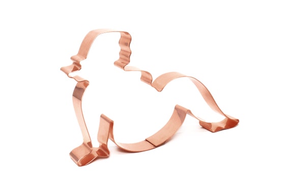 Curvy Mudflap Girl Cookie Cutter 6 x 3.75 x 0.75 inches - Handcrafted Copper Cookie Cutter by The Fussy Pup