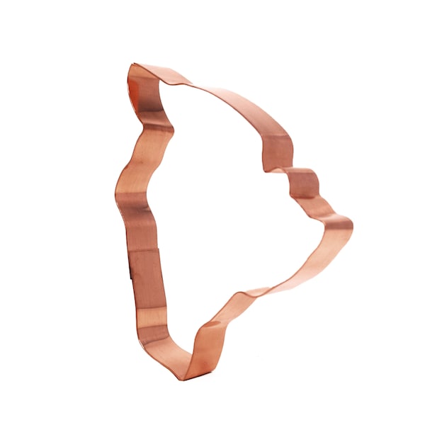 Island of Hawai'i Metal Hawaii Cookie Cutter 5 X 4 inches - Handcrafted Copper Cookie Cutter by The Fussy Pup