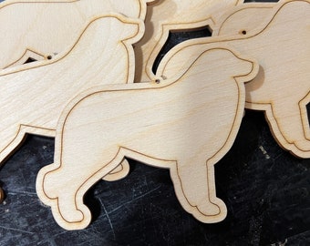 Great Pyrenees Dog - DIY Paint your own Unfinished Wood Christmas Ornaments / Signs - Made in USA