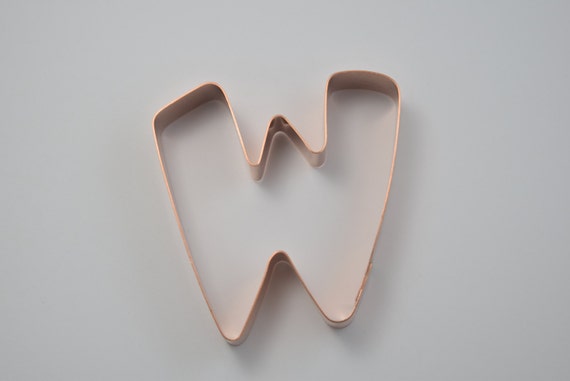 The Letter W Copper Alphabet Cookie Cutter - Handcrafted by The Fussy Pup