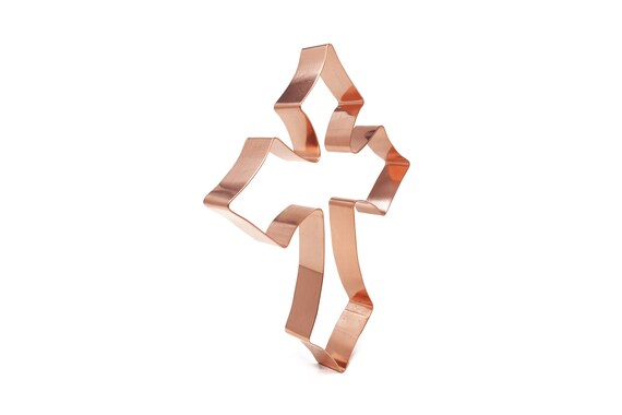 Large Passion Cross 7 X 5.4 inches - Handcrafted Copper Cookie Cutter by The Fussy Pup