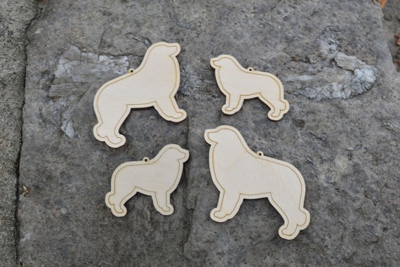 Set of Wooden Great Pyrenees Laser Cut Shapes for DIY Crafts wood blank, sign making, ornament - Free Shipping