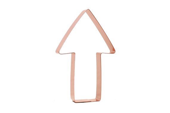 5.5 Inch Arrow Copper Cookie Cutter - Handcrafted by The Fussy Pup