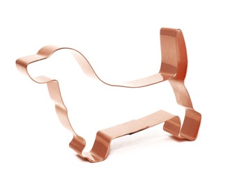 Copper Basset Hound Cookie Cutter - Dog Breed Design (4.75 x 3 inches) - Made in USA