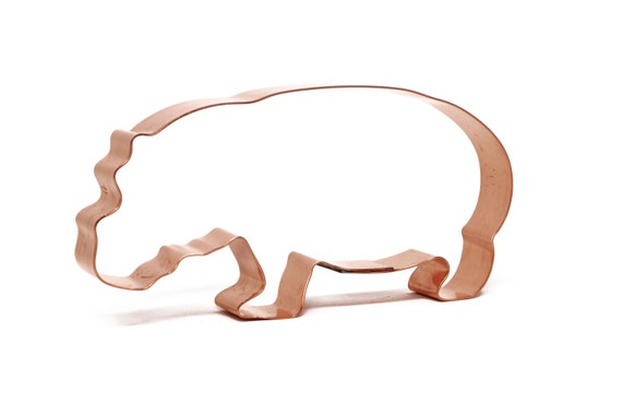 Hippopotamus Zoo Animal Copper Cookie Cutter - Handcrafted by The Fussy Pup