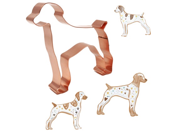 German Shorthaired Pointer Dog Breed Cookie Cutter 4 X 4 inches - Handcrafted Copper Cookie Cutter by The Fussy Pup