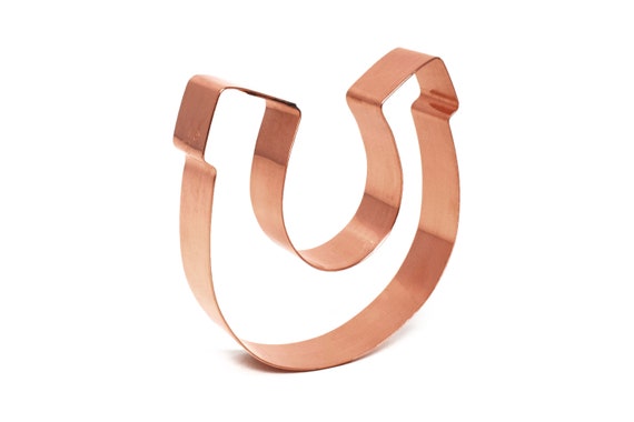 Cute Chunky 3 1/2 inch Horseshoe ~ Copper Cookie Cutter ~ Handcrafted by The Fussy Pup