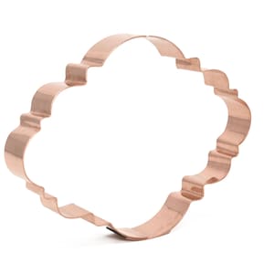 Fancy Oval Plaque - Handcrafted Copper Cookie Cutter by The Fussy Pup