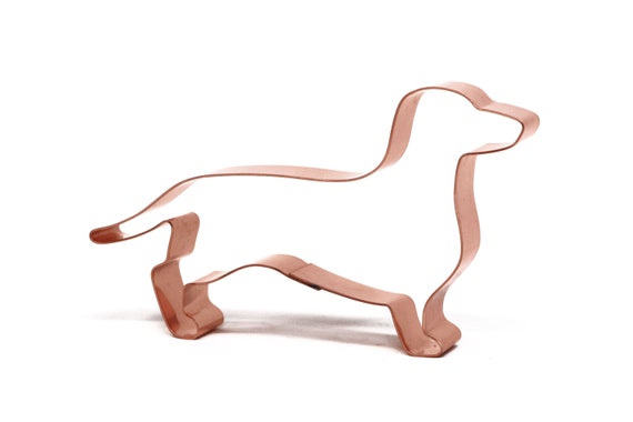 No. 1 Dachshund Copper Dog Breed Cookie Cutter 4.5 X 2.75 inches - Handcrafted by The Fussy Pup