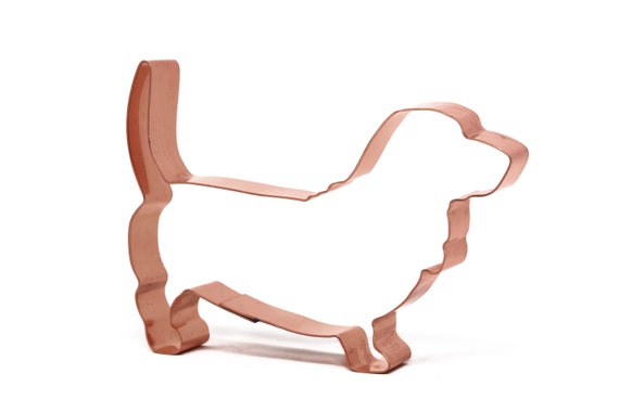 No. 1 Basset Hound Copper Dog Breed Cookie Cutter 4.75 X 3.25 inches - Handcrafted by The Fussy Pup