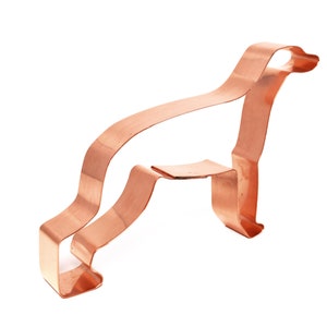 Greyhound Cookie Cutter – 5 Inch Copper Dog Cookie Cutter – Greyhound Lover Gift – Made in USA