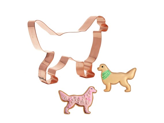 No. 1 Golden Retriever Dog Breed Cookie Cutter 5 X 3 3/4 inches - Handcrafted Copper by The Fussy Pup