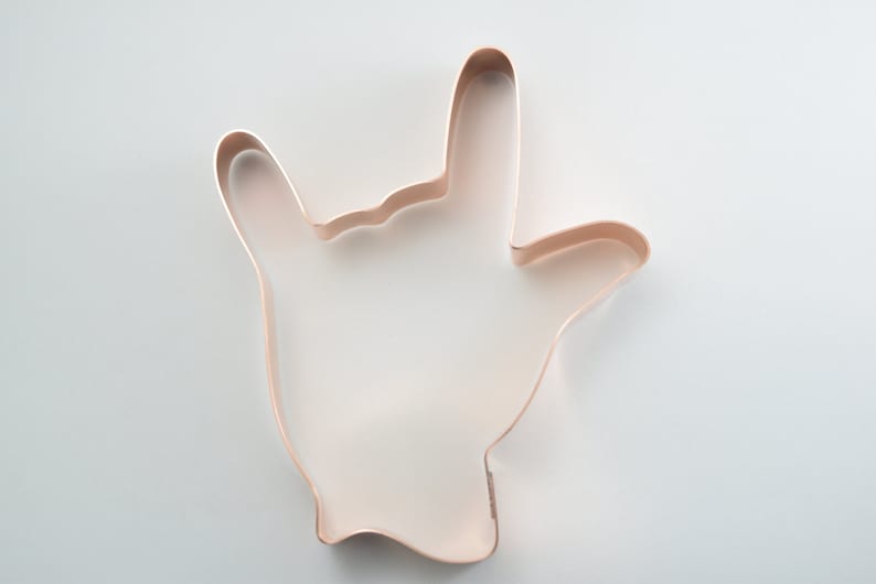 I Love You American Sign Language Hand Cookie Cutter Handcrafted by The Fussy Pup image 1