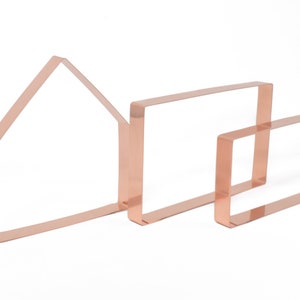 6-Inch Copper Gingerbread House Cookie Cutter Kit - 3 Piece Christmas Baking Set