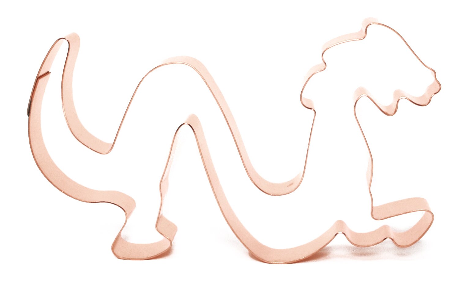 Chinese Dragon Cookie Cutter 5.75 X 3.5 inches Handcrafted Copper