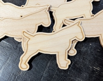 Bull Terrier Dog - DIY Paint your own Unfinished Wood Christmas Ornaments / Signs - Made in USA - Many Sizes Available  - Big or Small