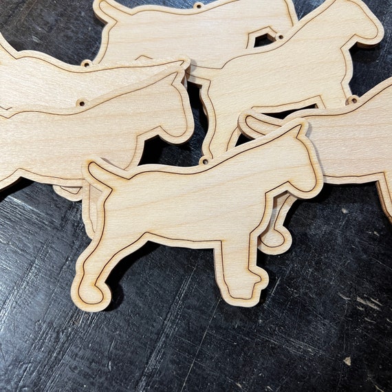 Bull Terrier Dog - DIY Paint your own Unfinished Wood Christmas Ornaments / Signs - Made in USA - Many Sizes Available  - Big or Small