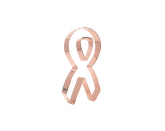 Awareness Ribbon ~ Copper Cookie Cutter - Handcrafted by The Fussy Pup