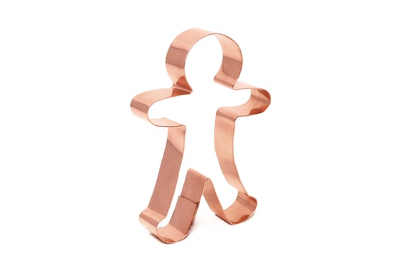 4" Classic Gingerbread Man - Copper Cookie Cutter - Handcrafted by The Fussy Pup