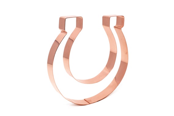 Large 5 inch Horseshoe ~ Copper Cookie Cutter ~ Handcrafted by The Fussy Pup