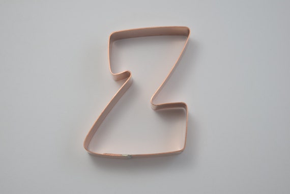 The Letter Z Copper Alphabet Cookie Cutter - Handcrafted by The Fussy Pup