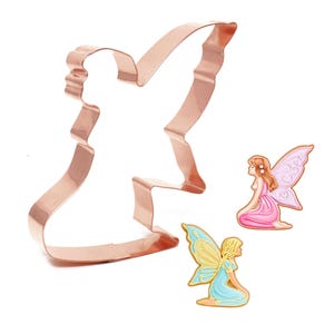 Kneeling Garden Fairy / Angel Metal Cookie Cutter 3 X 4.5 inches
