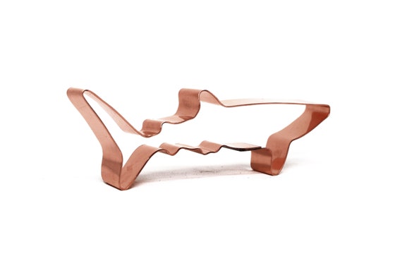 Little Whale Shark Cookie Cutter 4.5 X 1.5 inches- Handcrafted Copper Cookie Cutter by The Fussy Pup