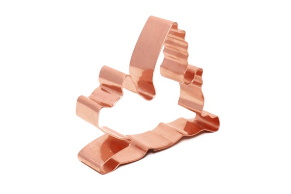 Small When Pigs Fly - 3 X 2.5 inch Flying Pig Copper Cookie Cutter - Handcrafted by The Fussy Pup