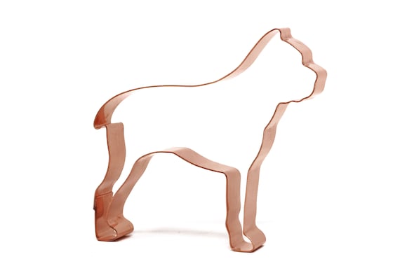 No. 1 Cane Corso Copper Dog Breed Cookie Cutter 4 X 3.75 inches - Handcrafted by The Fussy Pup