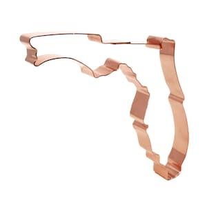 State of Florida Cookie Cutter 4.5 X 4.5 inches - Handcrafted Copper Cookie Cutter by The Fussy Pup
