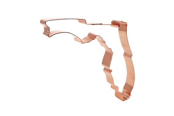 State of Florida Cookie Cutter 4.5 X 4.5 inches - Handcrafted Copper Cookie Cutter by The Fussy Pup