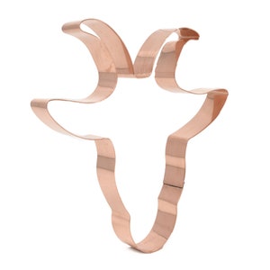 5 1/4 Inch Goat Head ~ Copper Cookie Cutter ~ Handcrafted by The Fussy Pup