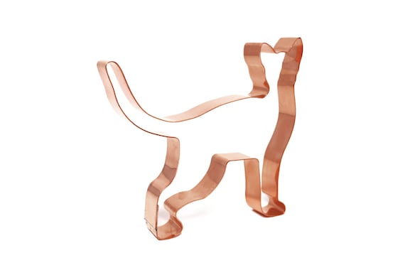 Abyssinian Cat Breed Cookie Cutter 4.5 X 4.25 inches - Handcrafted Copper Cookie Cutter by The Fussy Pup