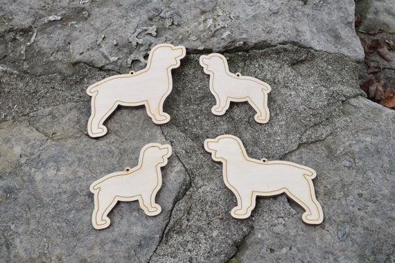Set of Wooden Boykin Spaniel Dog Laser Cut Shapes for DIY Crafts wood blank, sign making, ornament - Free Shipping