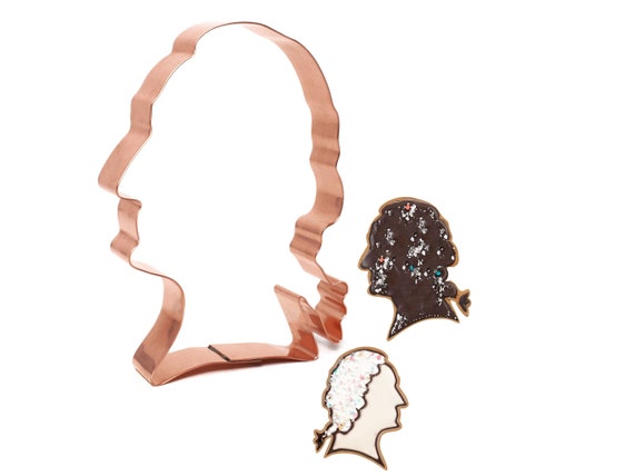 George Washington American President Cookie Cutter 3.5 X 4.5 inches - Handcrafted Copper Cookie Cutter by The Fussy Pup