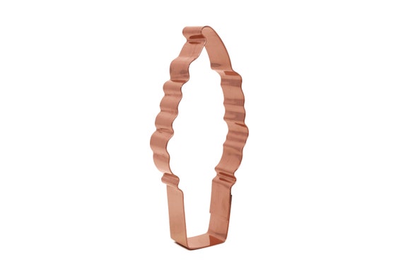 4 1/2" Tall Little Soft Serve Ice Cream Cone Copper Cookie Cutter - Handcrafted by The Fussy Pup