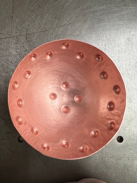 Small Hand Hammered 4 Footed Copper Bowl