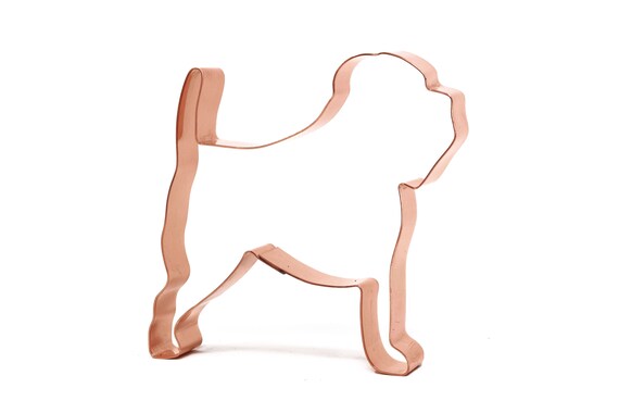 No. 1 Brussels Griffon Metal Dog Breed Cookie Cutter 3.5 X 3.75 inches - Handcrafted Copper Cookie Cutter by The Fussy Pup