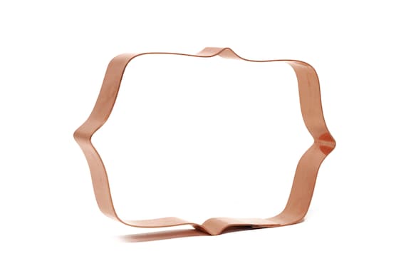 Square Plaque Copper Cookie Cutter - Handcrafted by The Fussy Pup