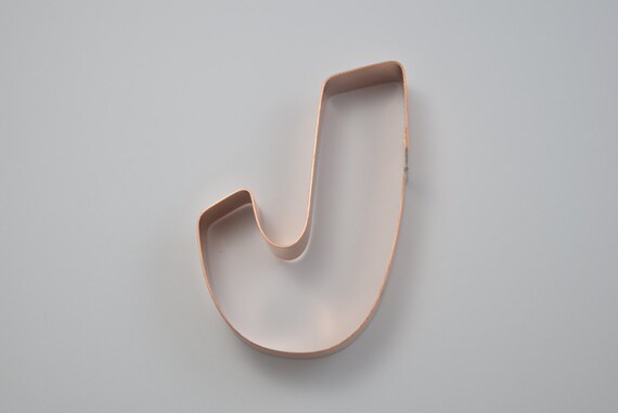 The Letter J Copper Alphabet Cookie Cutter - Handcrafted by The Fussy Pup