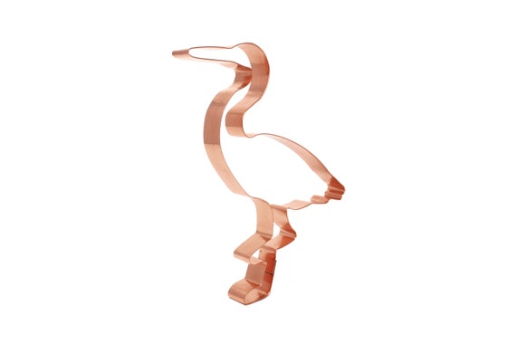 Jumbo Great Blue Heron ~ Copper Bird Cookie Cutter - Handcrafted by The Fussy Pup