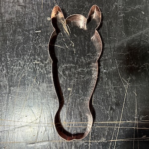 12 Inch Handmade Copper Horse Head Cookie Cutter: Equestrian Kitchen Decor