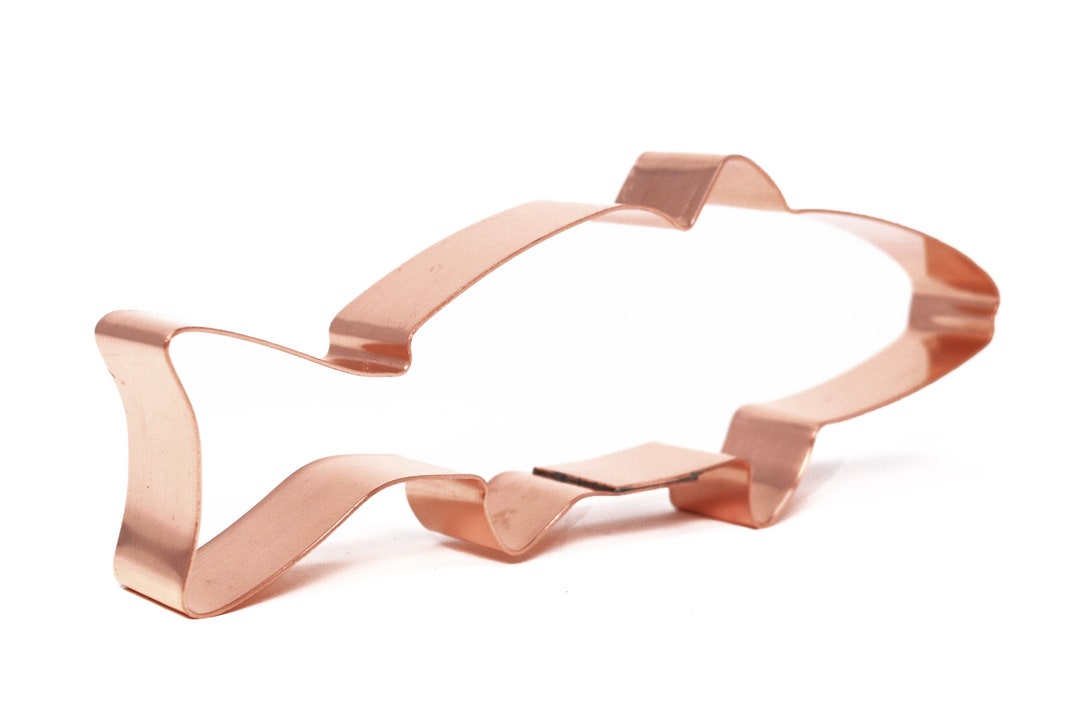 Redfish Copper Cookie Cutter - 5.75" X 2.125", Handmade Heavyweight Copper